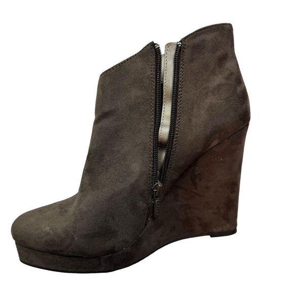 Michael Antonio Brown Wedge Boots Size 10 - Picture 9 of 10